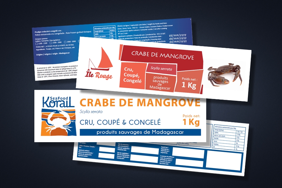 Madagascar Seafood | Étiquettes