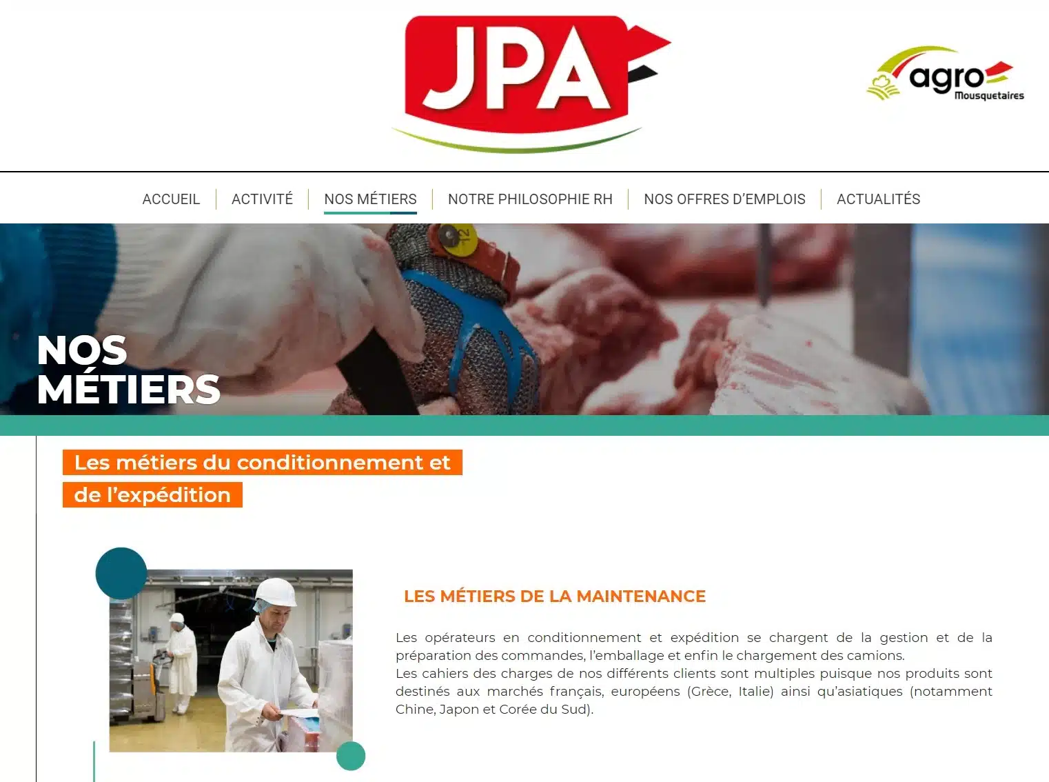 Nos métiers – JPA Josselin cliquer pour agrandir