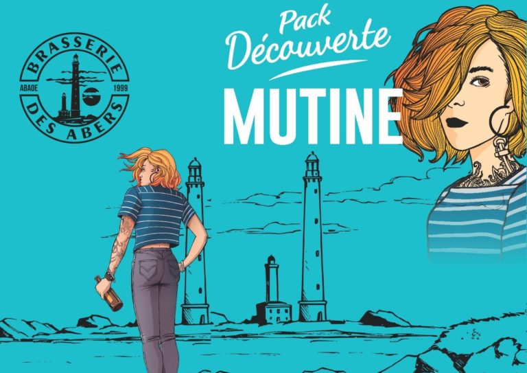 conception graphique - pack de bière découverte mutine