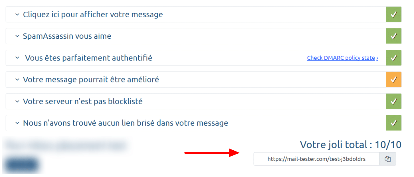 Résultat test-mailer