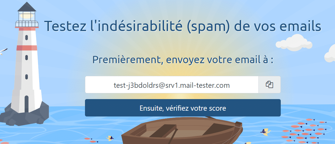 accéder au site Mail Tester